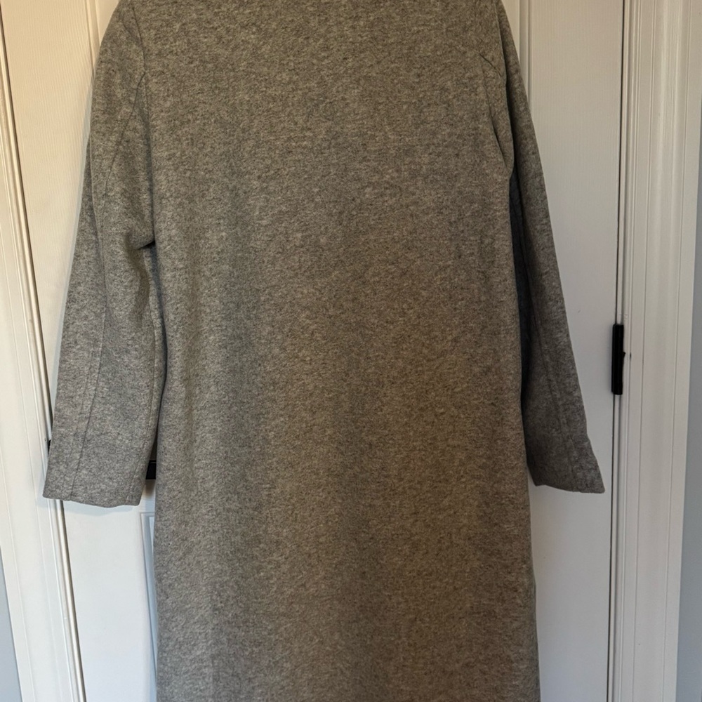 NWT! Z Supply Grey Long Wool-Blend Trench Coat - Picture 3 of 4